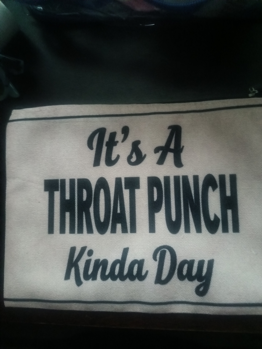 NEW IN PKG With The Saying "It's A Throat Punch Kinda Day"